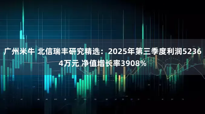 广州米牛 北信瑞丰研究精选：2025年第三季度利润52364万元 净值增长率3908%