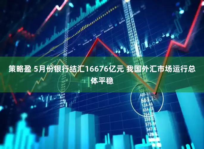 策略盈 5月份银行结汇16676亿元 我国外汇市场运行总体平稳